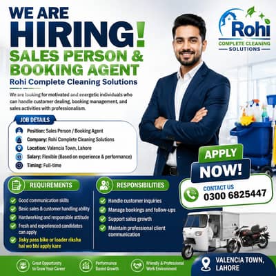 Booking Agent and Sales Person