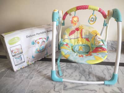  Mastela Deluxe Portable Baby Swing – Like New Condition