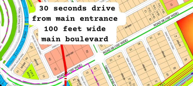 100 Feet Wide Main Boulevard Beautiful Location Sector C 30 Sec drive from Main Gate