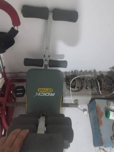 Rock gym workout chair , Cardio cycle and Health park HP 7000treadmill