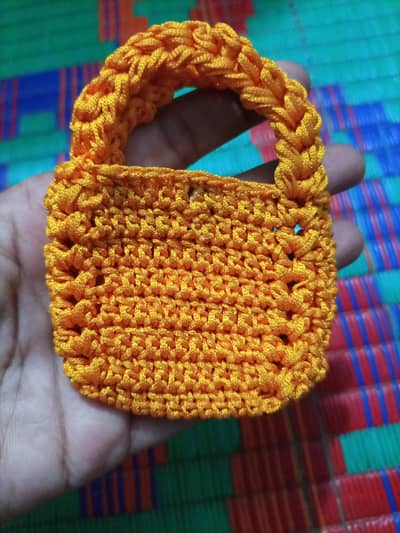crochet item mini pruse for coins