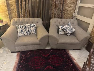 Grey sofa 5 seater with cushions
