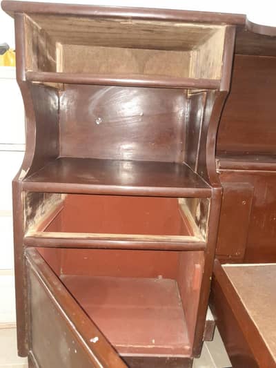 bed with side table