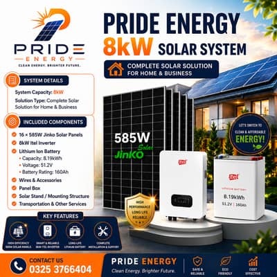 8kW Solar System Complete Installation|  585W Panels | Lithium Battery