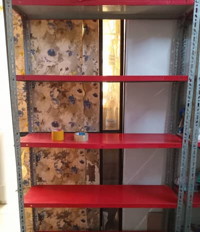 Used Heavy Duty Iron Display Racks (5 Layers, Red) – Excellent Conditi