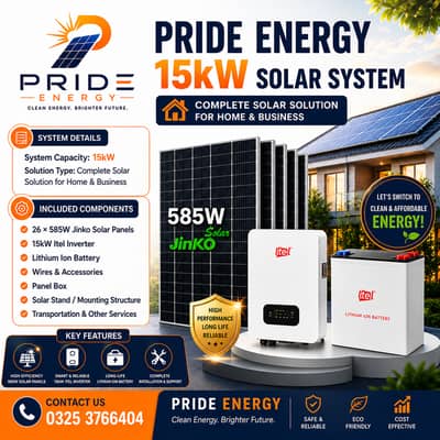 15kW Solar System with Jinko Panels & Lithium Battery| Hybrid Inverter