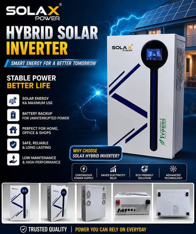 Solax Power Hybrid Inverter & Lithium Battery 48V 100Ah Fresh Stock
