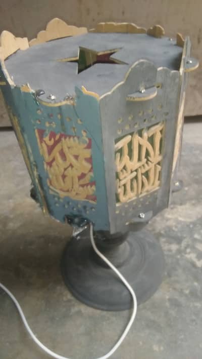 Hand made wooden lamp multi color new