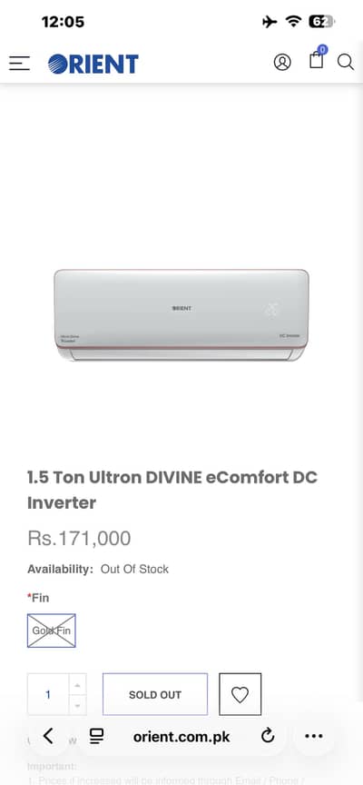 Orient Ecomfort DC inverter
