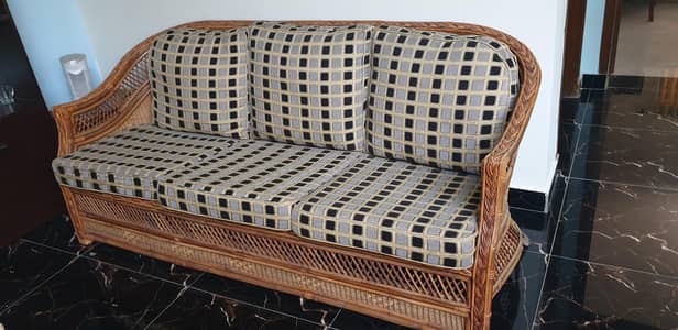 cane 5 seater sofa