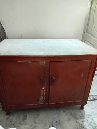 Wooden Storage cabinet . also can use as iron  table