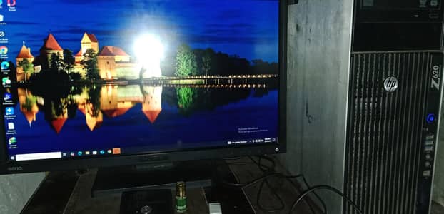 LCD+HP workstation Z620+Wires
