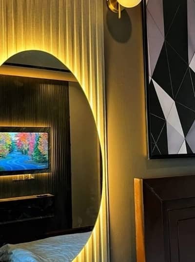 Per day, Daily and weekly basis one bedroom fully furnished luxury apartments available for rent Gulberg greens Islamabad