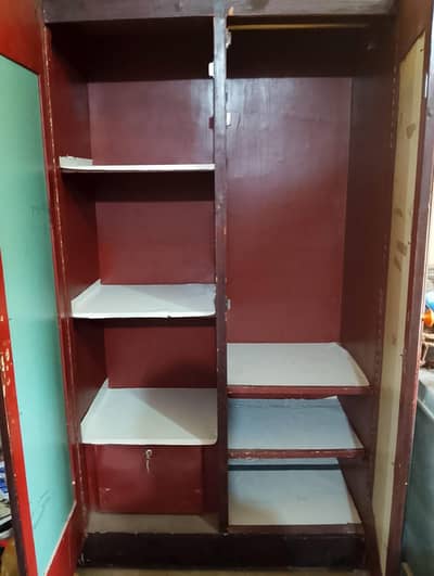 Urgent Sale: Brown 2 door Cupboard Almari | 6ft Wooden Wardrobe