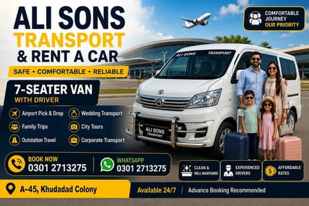 Changan Karvaan & Daihatsu Hijet 7 Seater For Rent With Driver