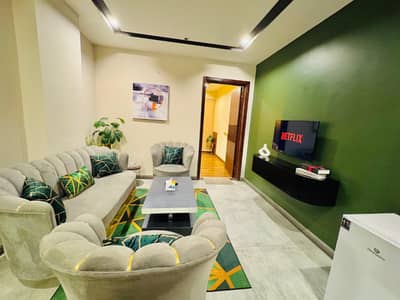 Per day ,Daily basis and weekly basis one bedroom fully furnished luxury apartments available for rent Gulberg greens Islamabad