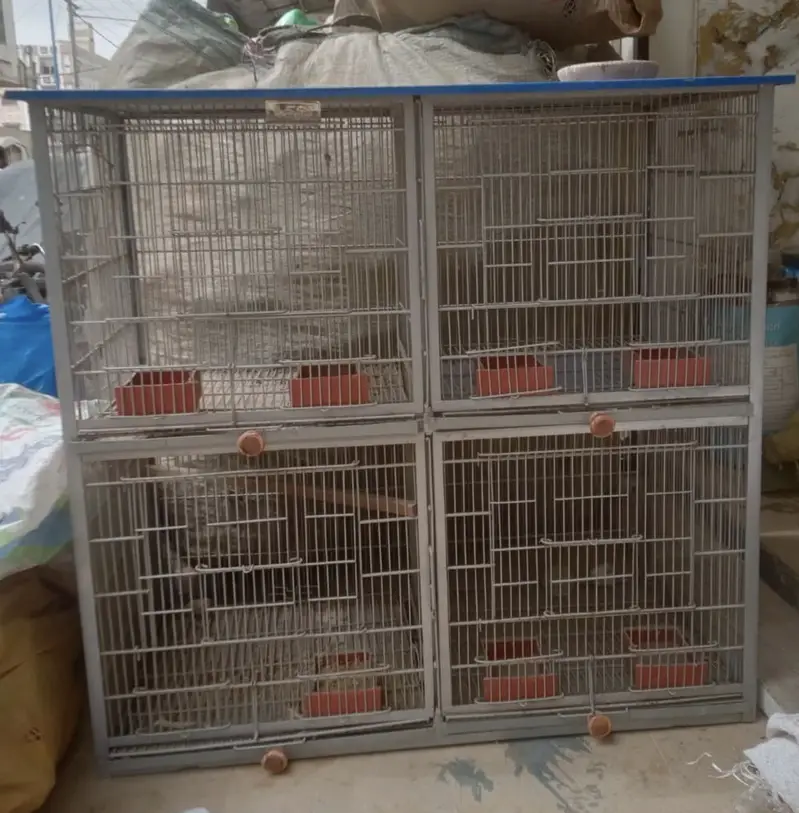 big cage/iron cage/4 portion cage /birds cage/pinjra/Cage/metal cage — photo 6