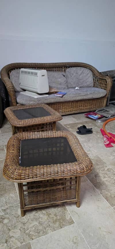 Cane Sofa Set