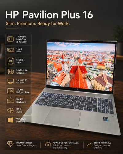 HP Pavilion Plus 16 i5 13th Gen 2K 120Hz Laptop