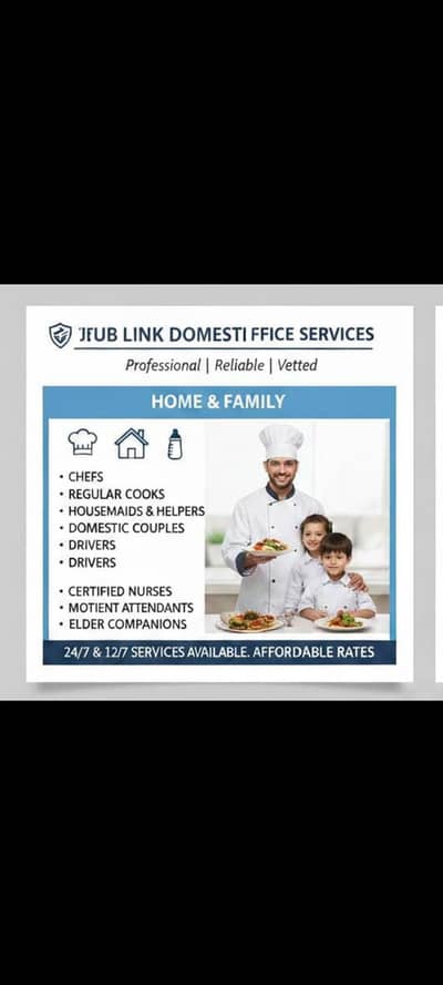 Housemaids, Babysitter's,Cooks, Attendants Available 24/7