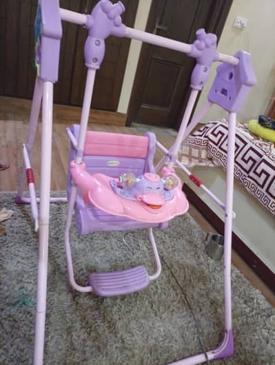 baby swing and walker