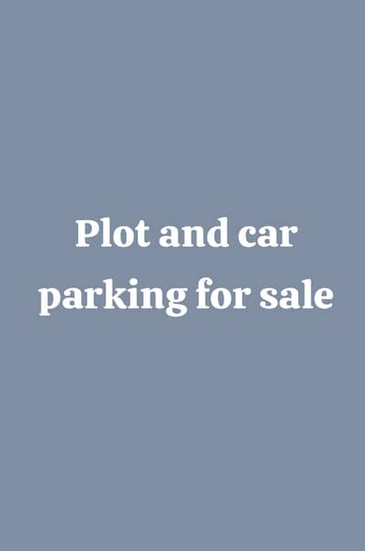 Plot with parking for sale