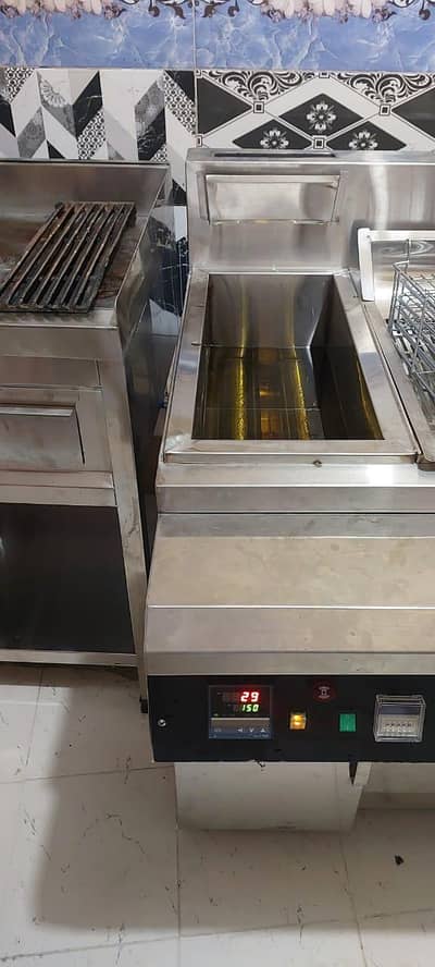 double tub 16/16 gas fryer