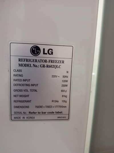 l. G refrigerator for sale