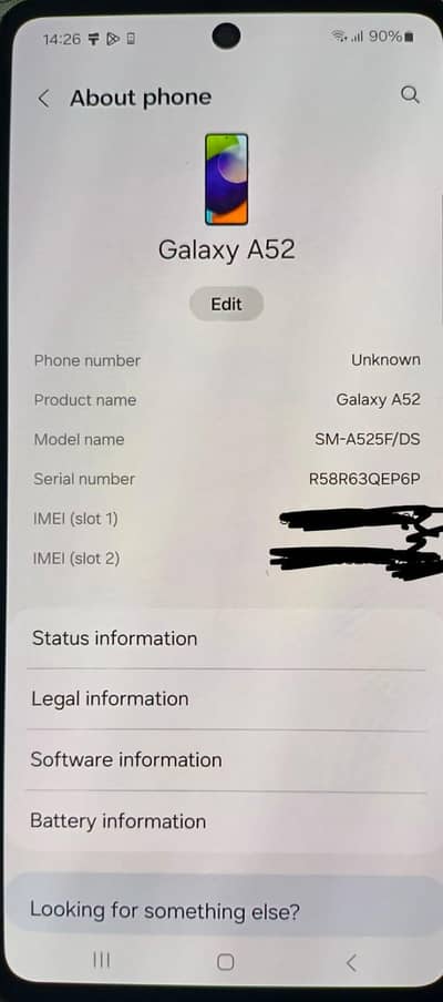 Samsung Mobile A52