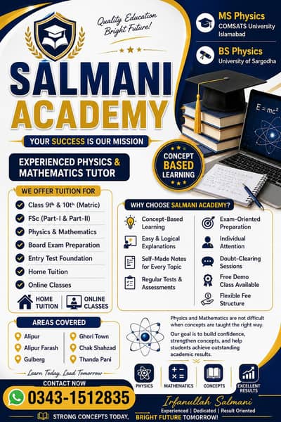 MS Physics Tutor/Home tution For Physics and Mathematics/class 8 -12