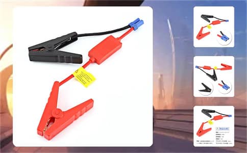 12V Jump Starter Alligator Clip Emergency Battery Jump Cable