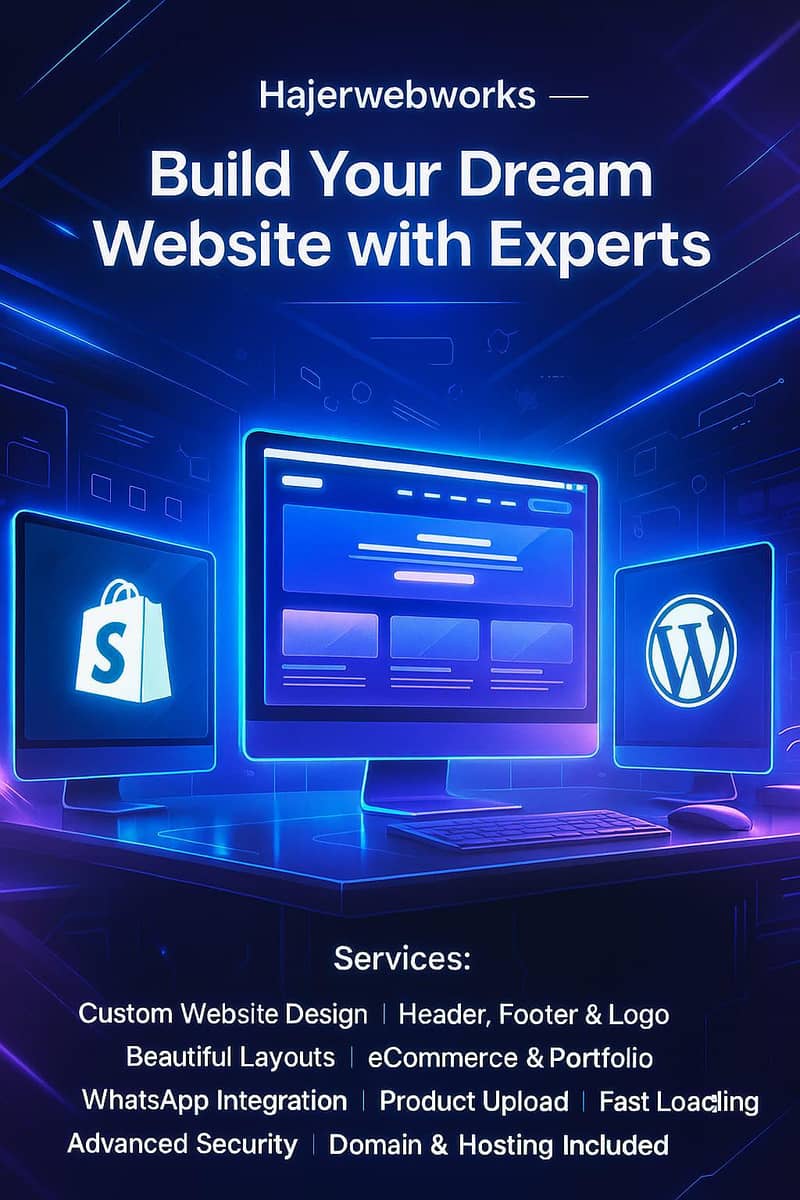 Wordpress Development, Web Design development, Website Design, Shopify 9
