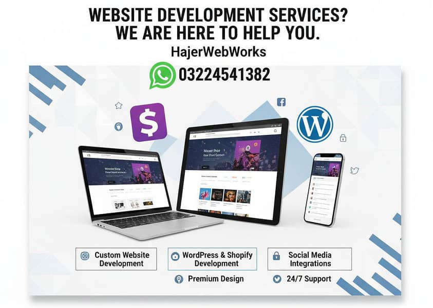 Wordpress Development, Web Design development, Website Design, Shopify 12