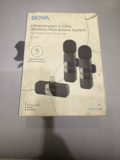 Boya BY-V2 Dual Wireless Microphone for iPhone (Good Condition)