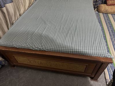 Bed with mattress