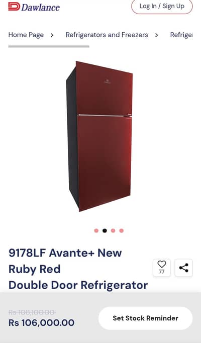 Dawlance 9178LF E-Avante Refrigerator