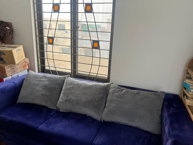 Blue sofa set 2