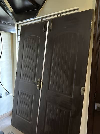 Solid Fibre Double Door Set - Complete with Lock & Hardware