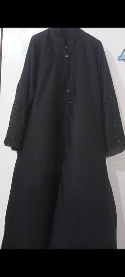 Abaya bilkul new hai just 1 time used black color fancy sleeves