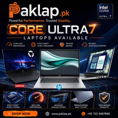 Core Ultra 7 Laptops Available | HP, Lenovo, Dell | Gaming, Business