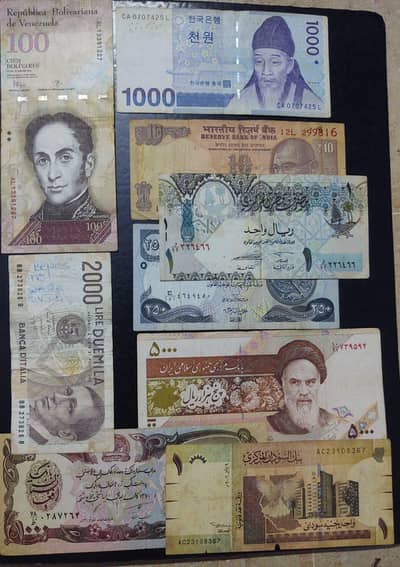 23 foriegn Notes for collection. . in very reasonable price. .
