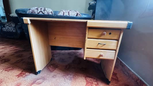Urgent selling full wooden office, computer table 3x2