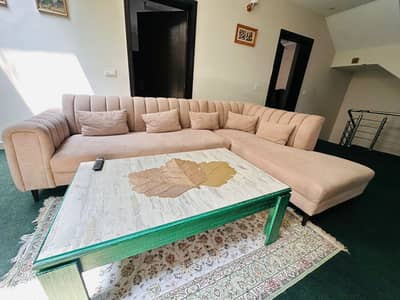L shaped sofa for sale+ center table