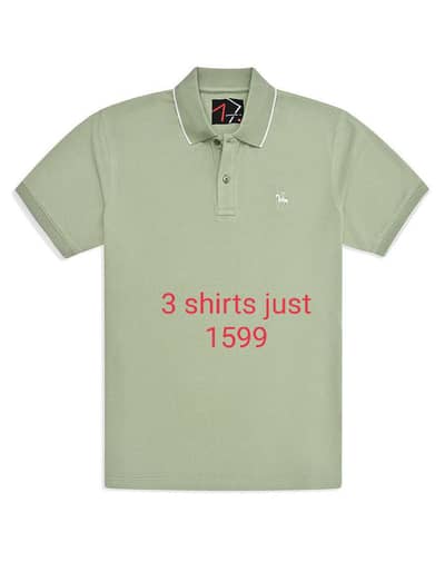 100% polo  3 shirts different color available limited stock