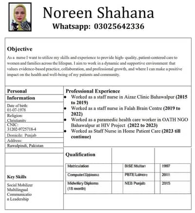 Job needed ( Experienced staff )