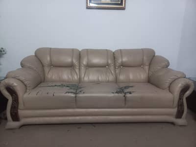 Sofa Set Beige Old