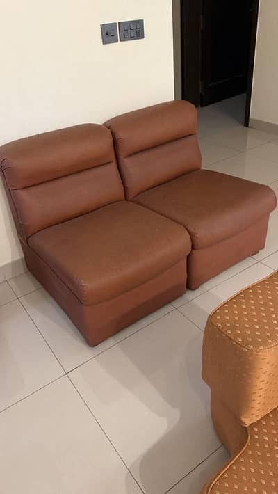 Pair of sofa leather