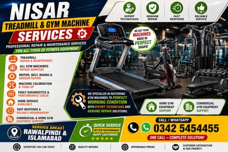 Treadmill Motor Belt Board Sensor Repair Services Pakistan