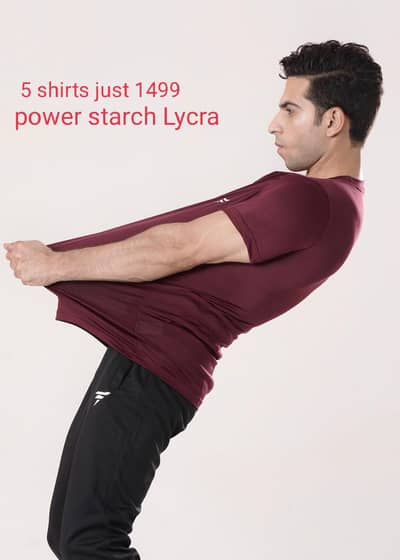 5 shirts just 1499 power starch Lycra fabric