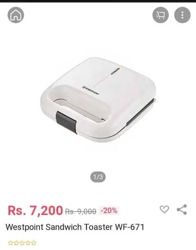 Sandwich Toaster Brand New
